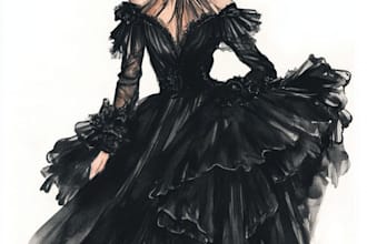 draw a fashion illustration and sketch