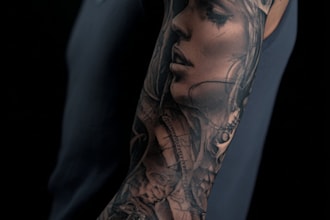 do high end dotwork tattoo design for you