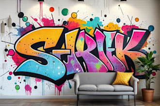 create custom graffiti art designs murals and wall arts