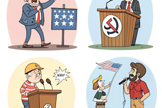 draw political or social cartoons