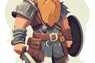 draw 2d game character illustration