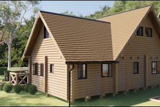 design 3d timber frame, steel frame, house roof, 3d shed and instruction