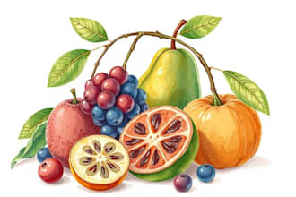 draw realistic plants, vegetables, fruits illustrator