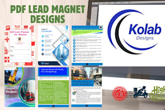do pdf lead magnet design, ebook design , layout design, checklist and worksheet