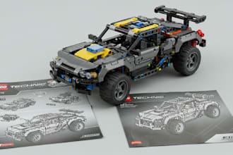 build 3d lego model 3d lego car lego technic with manual instruction