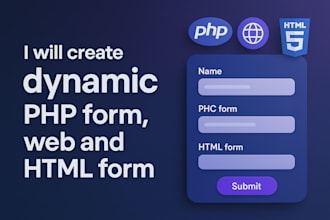 create dynamic PHP form, web and HTML form