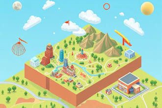 create isometric vector illustrations, infographics and maps