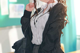 draw cute anime  character