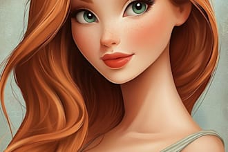 create a disney style cartoon