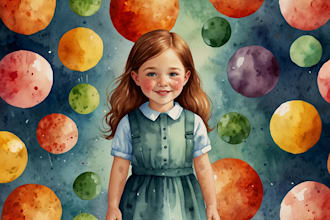 watercolor children book illustration watercolor children