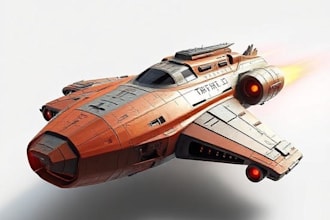 make spaceship, sci fi vehicle illustration and sci fi art