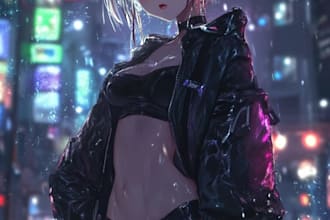 draw cool anime, illustration anime art in retro anime style