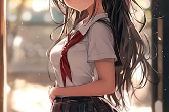 draw anime, manga or game characters