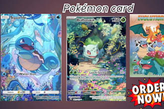 designs pokémon team and you as trainer for tcg pokémon card