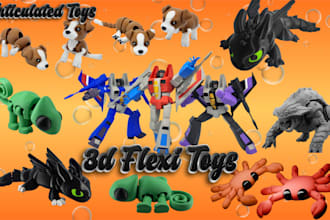 do 3d bjd articulated toy model, flexi toys, transformer toy robot prototype