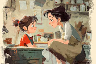 draw children story book illustrations