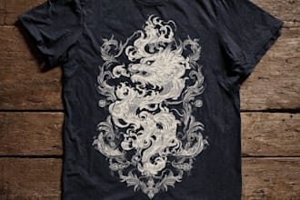 do vintage  t shirt design  for you