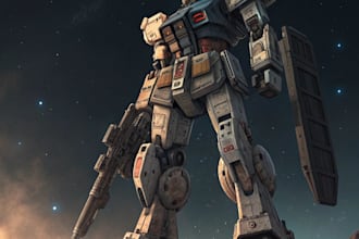 draw custom mecha robot