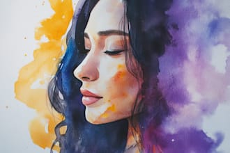 make watercolor illustration and watercolor art