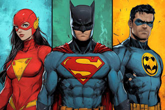 superhero character for comics
