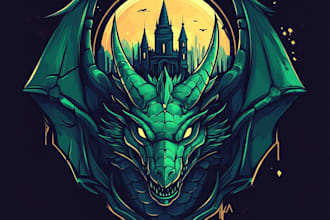 esign unique fantasy character logo