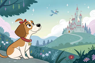 draw disney pet portrait