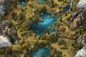 make a realistic fantasy map for books, games