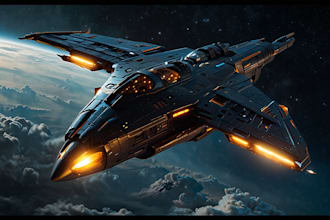 draw a sci fi spaceship art
