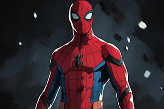 made unique superhero comic cartoon character