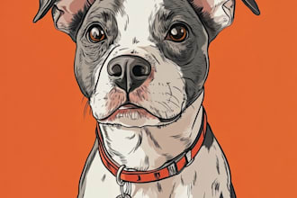 make a disney pets portrait illustration in disney style
