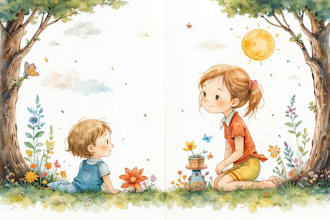 draw adorable watercolor illustrations for your storybook