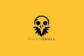 custom illustration skeleton skull for tshirt logo design