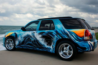 design a professional wrap for your car, bus, truck, etc