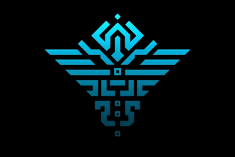 design futuristic cyberpunk logo or typography