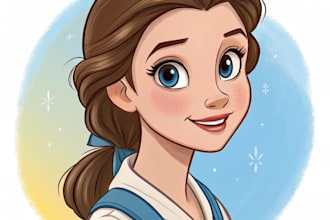 draw your pet portrait into cute disney style