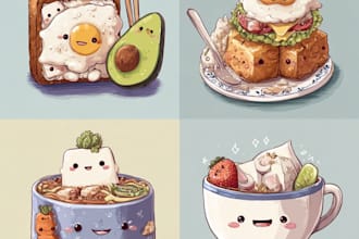 cute doodle character simple illustration