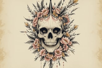 create epic or mythological tattoo designs in high detail