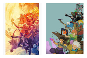 make dnd group party dnd character art, dnd party illustration
