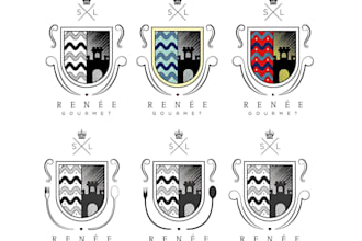 design powerful sports team logo in badge, shield style