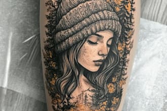 do a hand drawn custom tattoo design for you