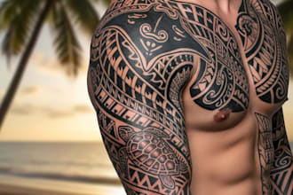 create a profesional tribal tattoo design