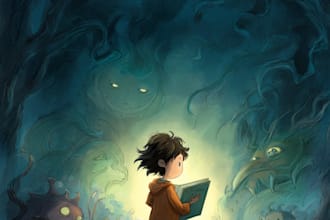 draw children story book illustration