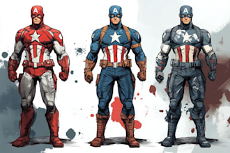 superhero character for comics