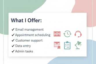 offer admin and customer service support for entrepreneurs
