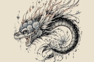 design professional japanese, asian style tattoo design