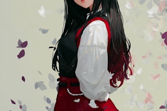 draw anime art illustration,  or fanart for profile