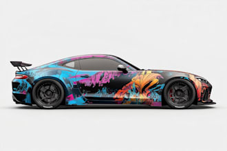 attractive car wrap design and vehicle wrap design