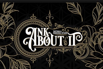 make elegant logo tattoo or vintage lettering custom brand