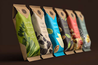 design product packaging pouch packaging and label