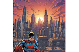 create comic, street wear illustration, album cover art
